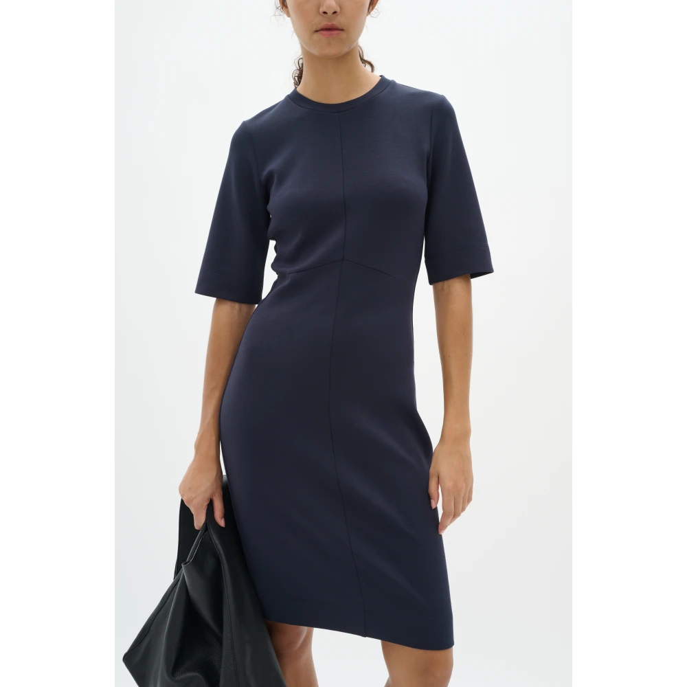 InWear Donkerblauwe Jurk Korte Mouw Blue Dames