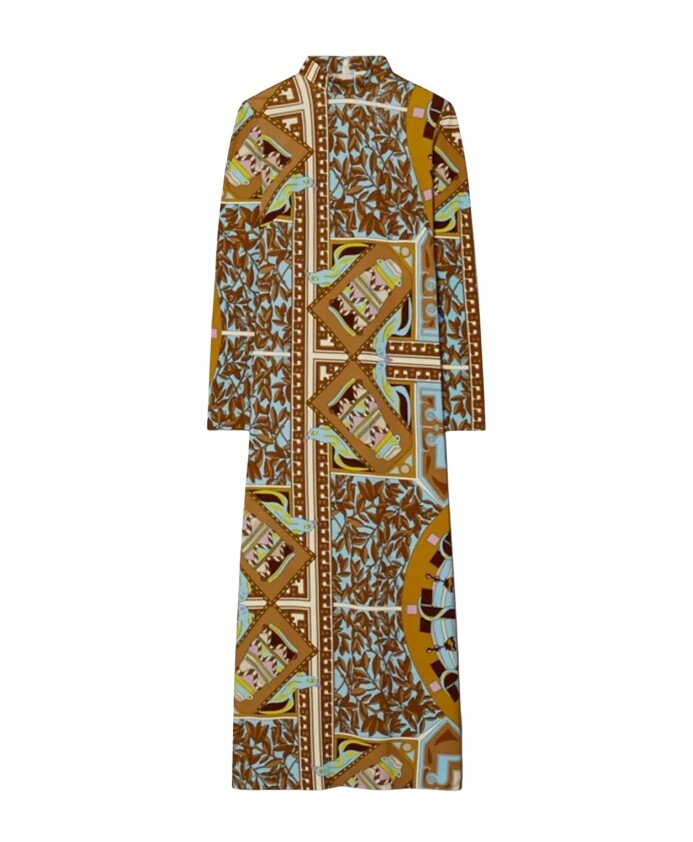 robe-midi-a-motifs-avec-col-roule