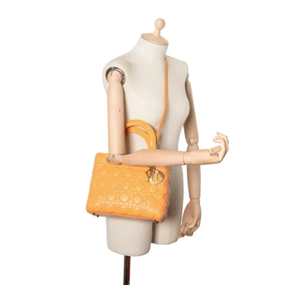 Dior Vintage Pre-owned Leather dior-bags Orange Dames