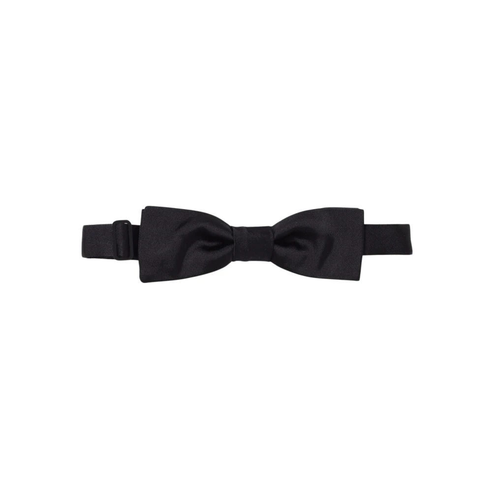 Dolce & Gabbana Uomo Nero Cravatta Di Lusso In Seta Nera