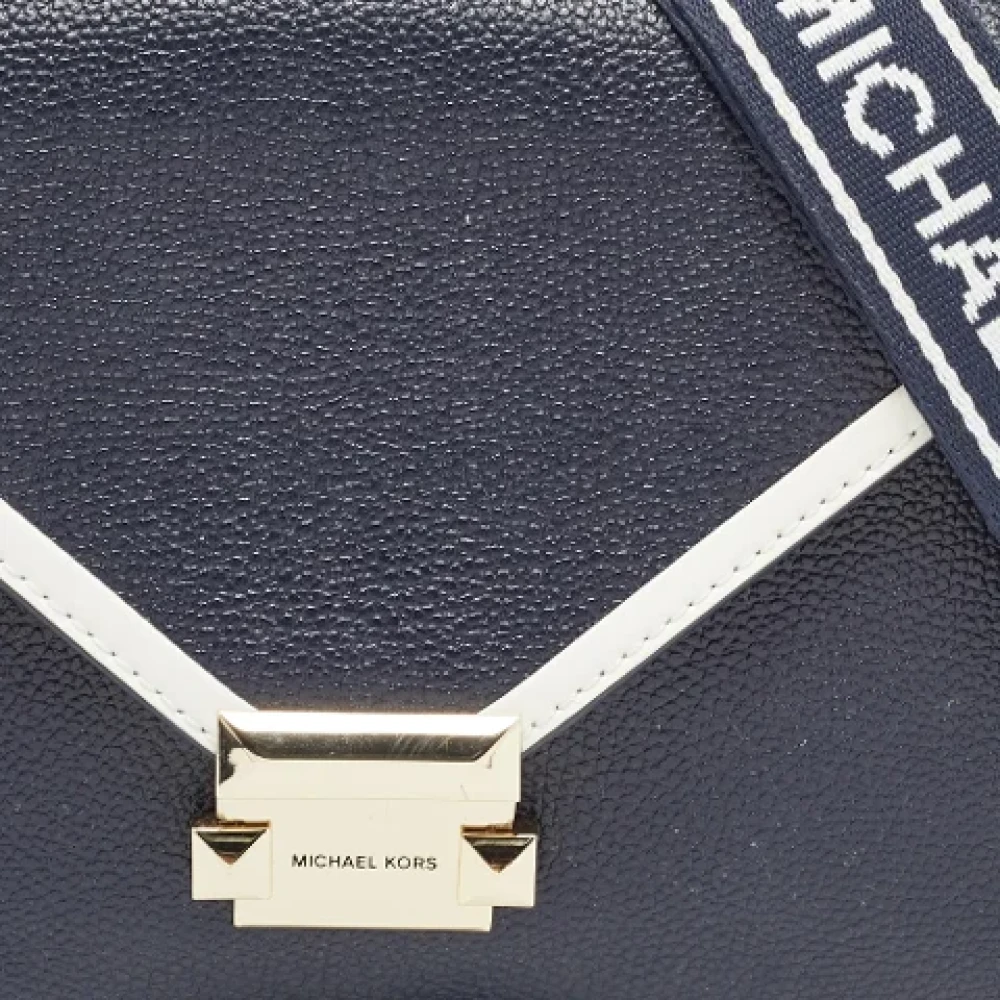 Michael Kors Pre-owned Leather shoulder-bags Blue Dames