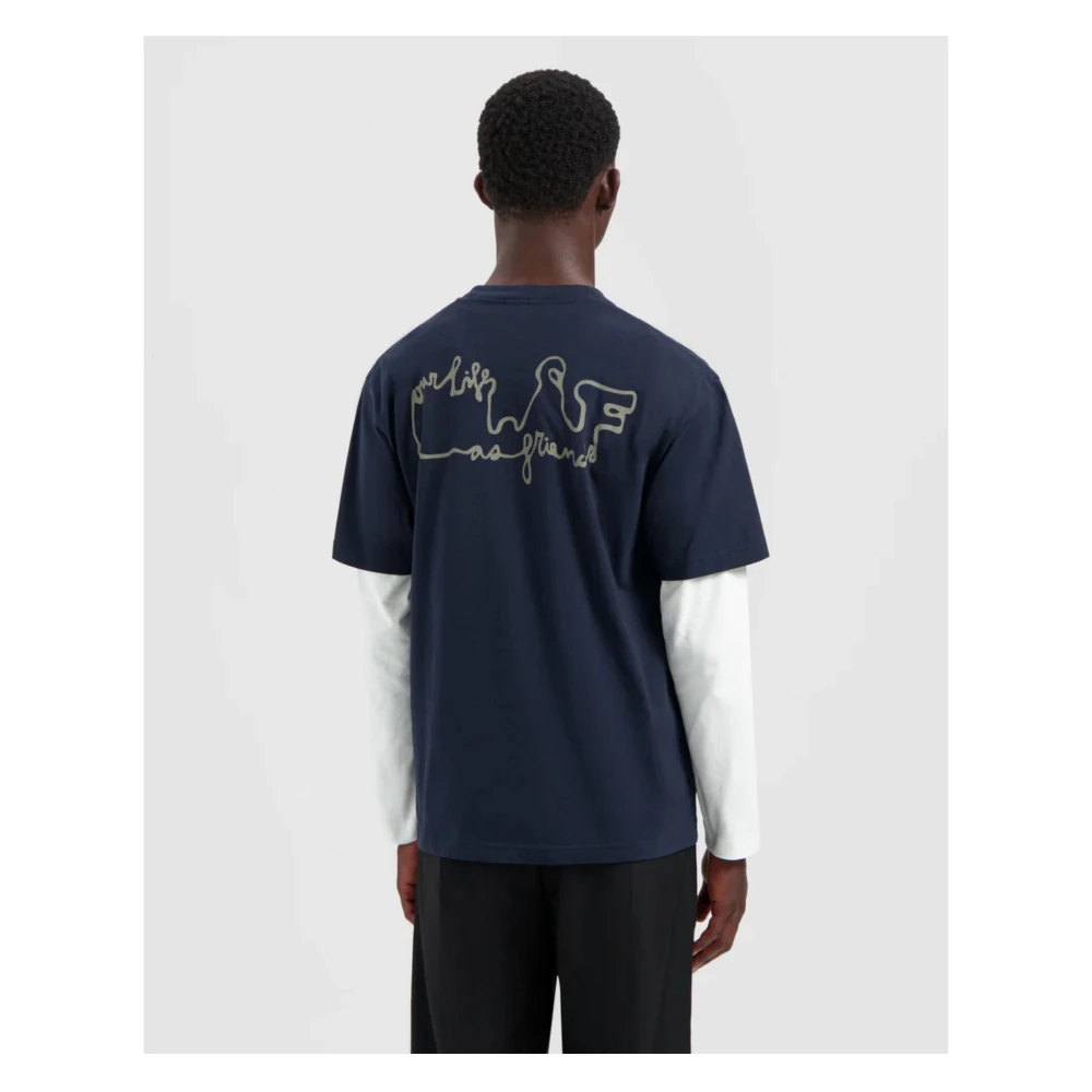 Olaf Hussein Donkerblauw T-shirt Model M190104 Blue Heren