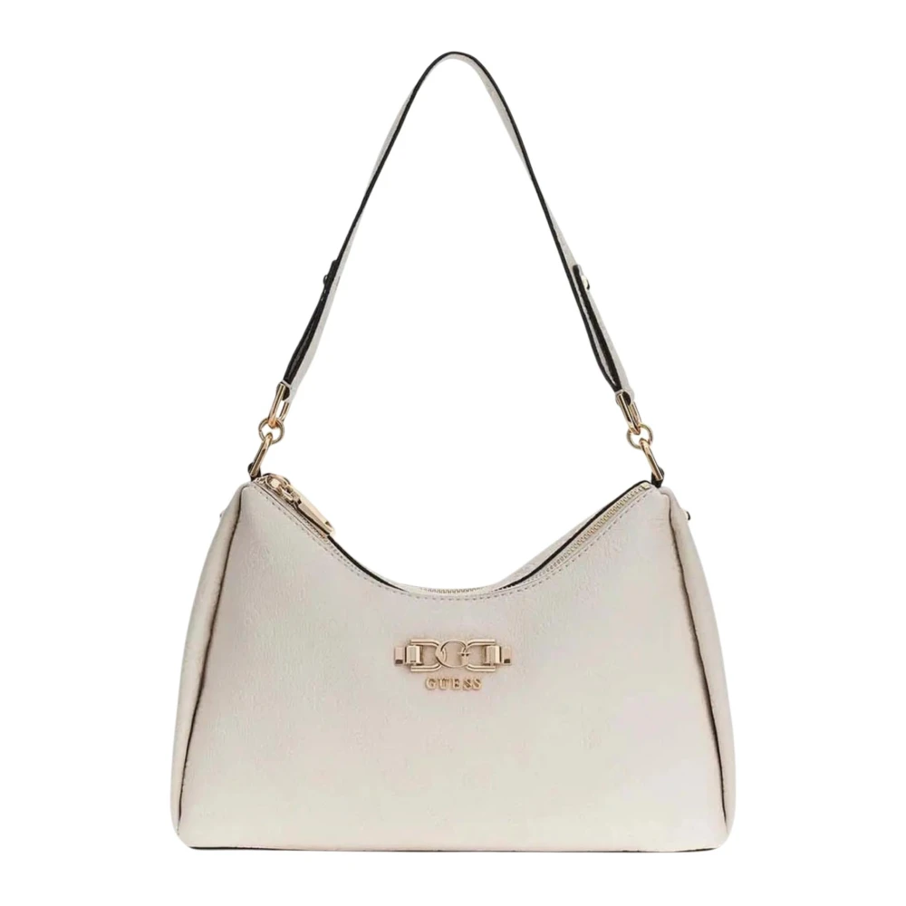Guess Women's Beige Anise Double Zip Shoulder Bag