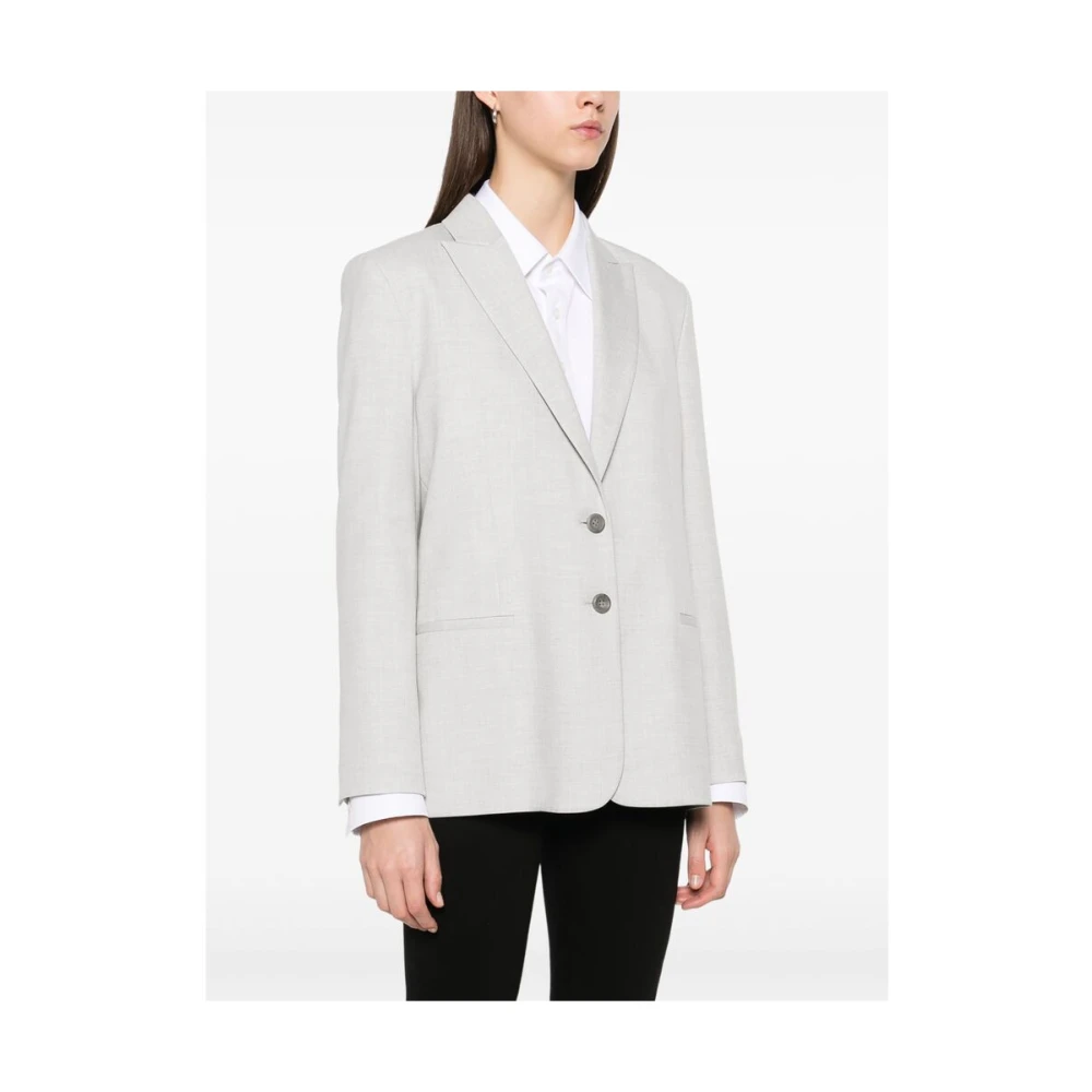 Calvin Klein Grijze Knoopjas met Schoudervullingen Gray Dames