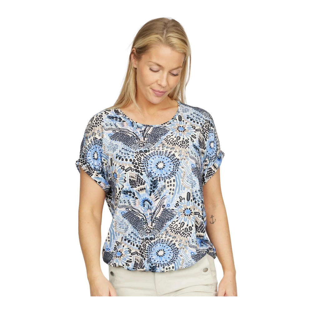 2-Biz Blauwe Brynja.Hs24 Blouse met Print Multicolor Dames