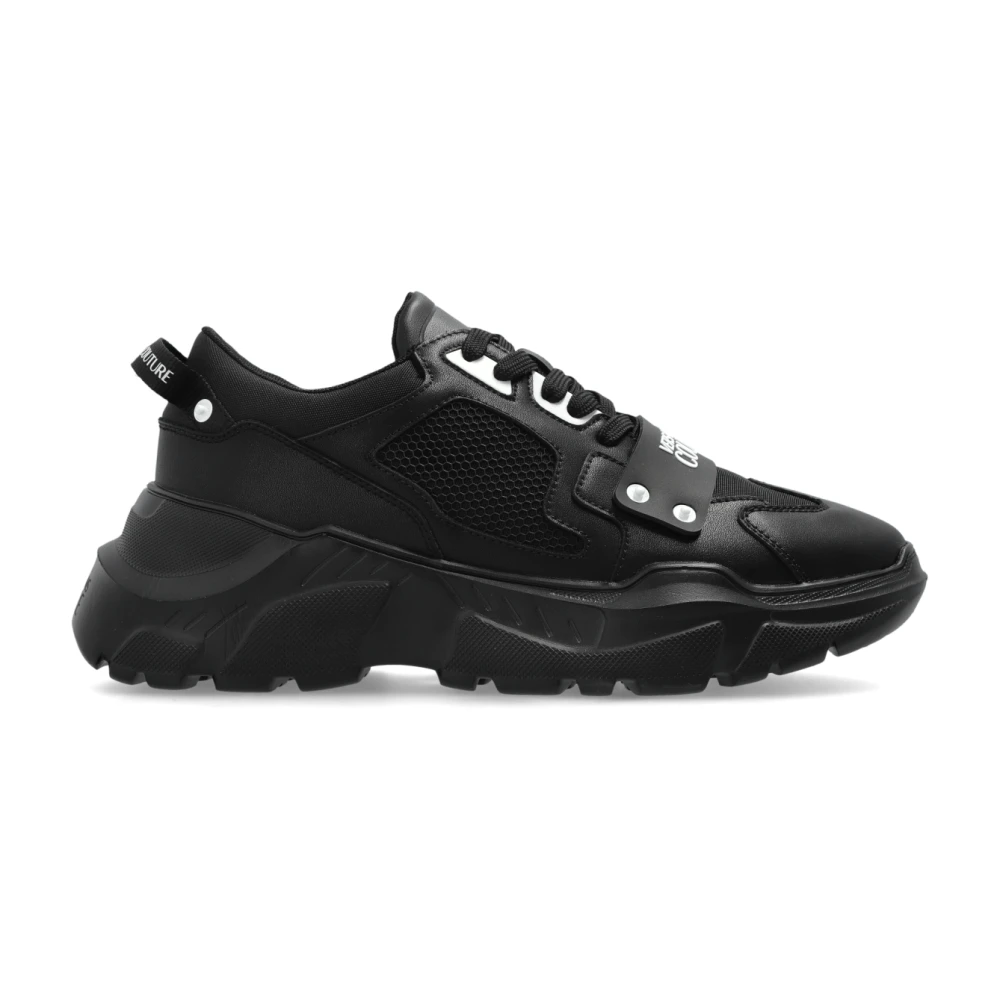 Versace Jeans Couture Sneakers met Logo Heren Schoenen Zwart