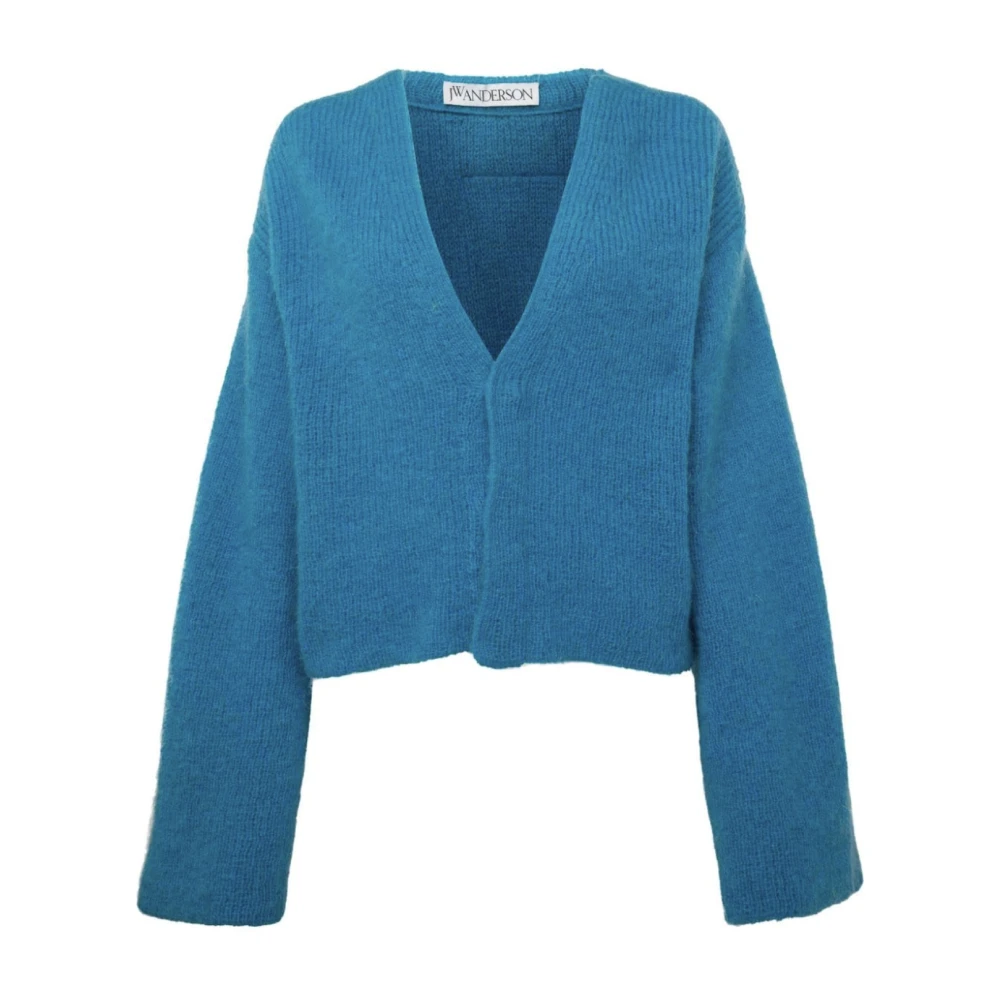 JW Anderson Aqua V-Neck Cardigan Blue Dames