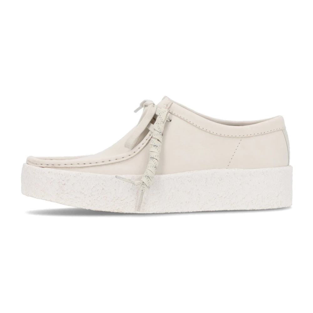 Clarks Men's White Nubuck Moccasin Lifestyle Shoe - Laced Shoes - 6 Uk - Shoes
