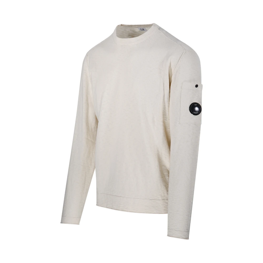 C.P. Company Witte Gebreide Trui White Heren