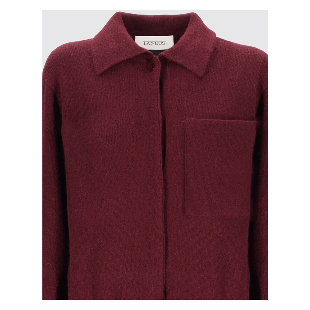 Laneus Comfortabele pasvorm in wol en angora Red Dames