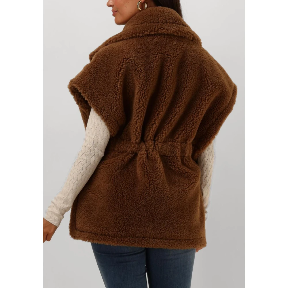 Liu Jo Teddy Gilet voor stijlvolle outfits Brown Dames