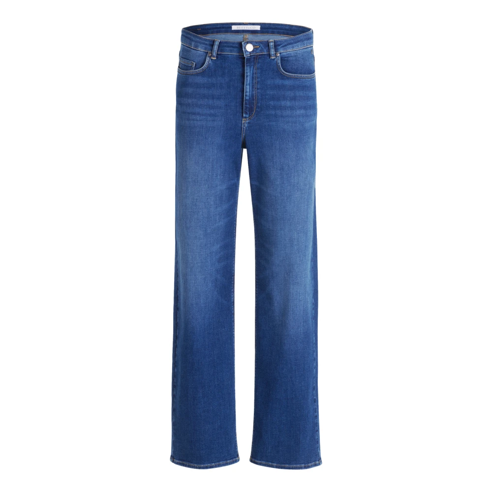 Betty & Co High Waisted jeans met wijde pijpen Blue Dames