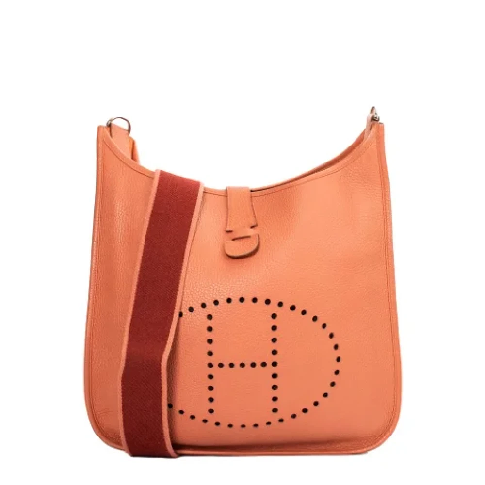 Hermès Vintage Pre-owned Leather shoulder-bags Orange Dames