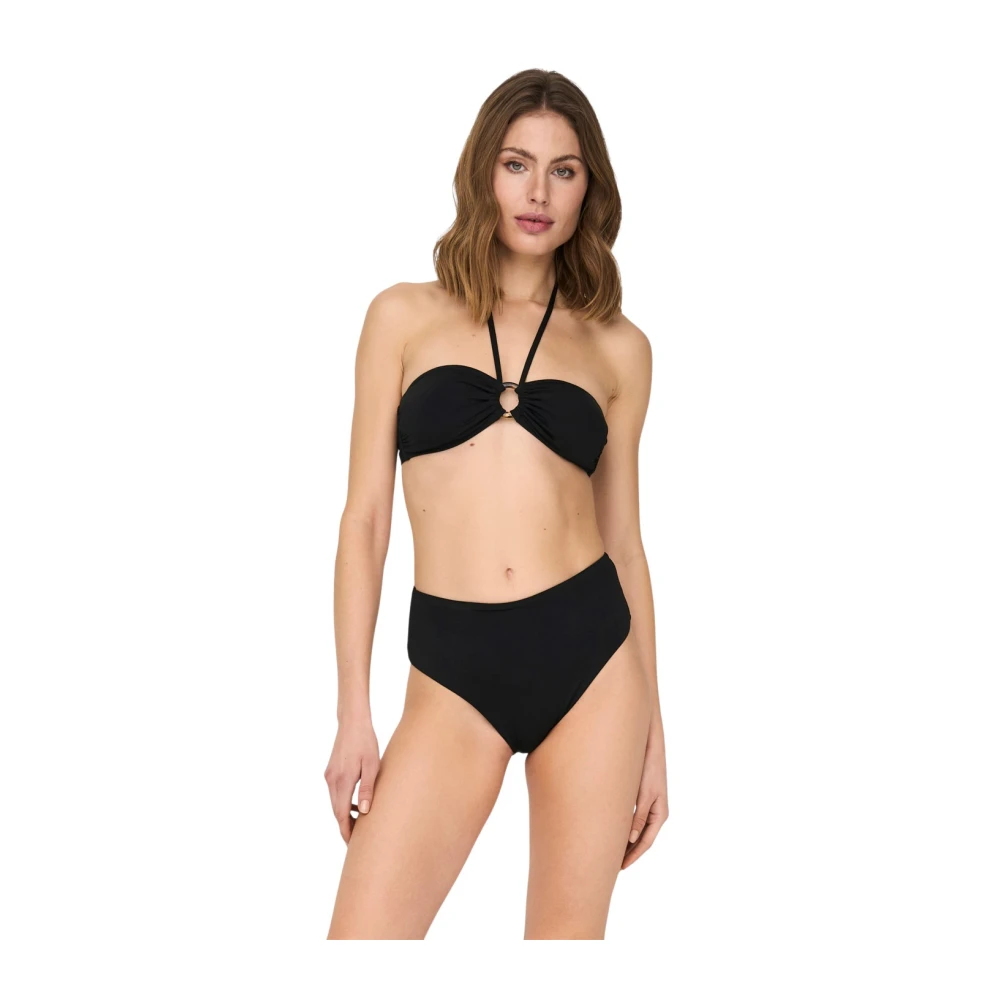 Only Juliette Bandeau Bikini Top Black Dames