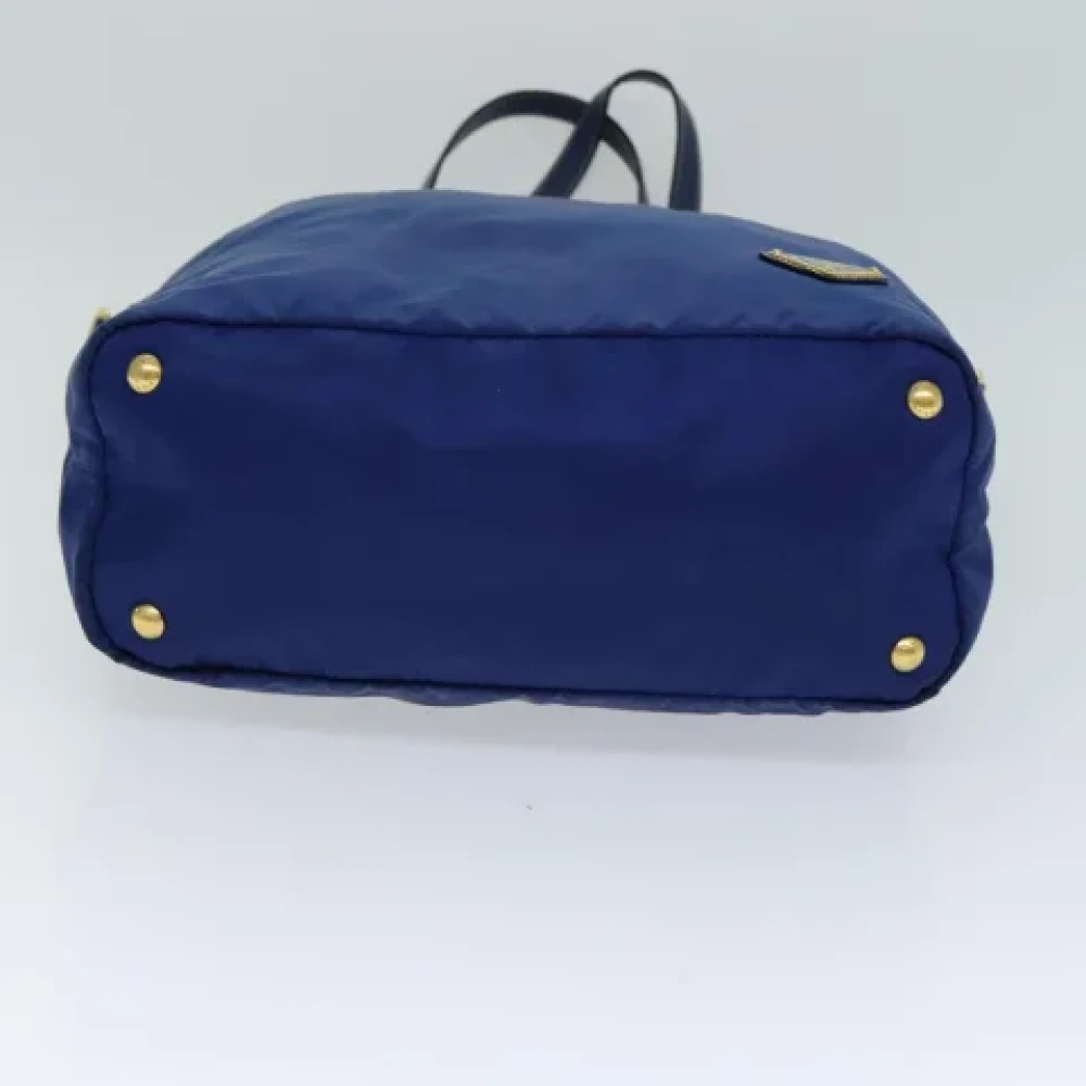 Prada Vintage Pre-owned Nylon totes Blue Dames