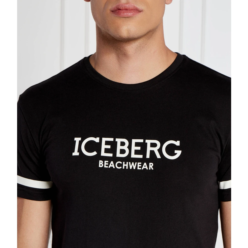 Iceberg Zwart Katoen Regular Fit T-Shirt Black Heren
