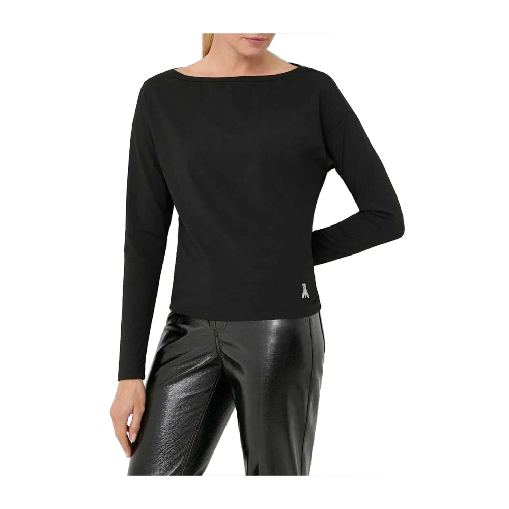 Patrizia Pepe Kvinno Svart Toppar Dam, S, Snygg Dam T-Shirt