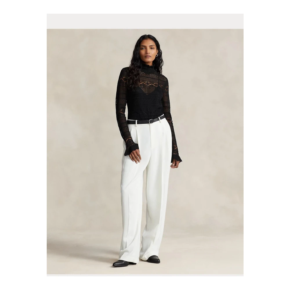 Polo Ralph Lauren Zwarte Pullover Trui met Lange Mouwen Black Dames