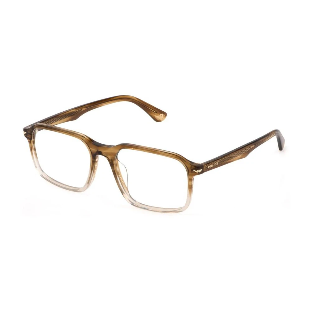 Police Bruine plastic frames met wijzerplaat Brown Heren