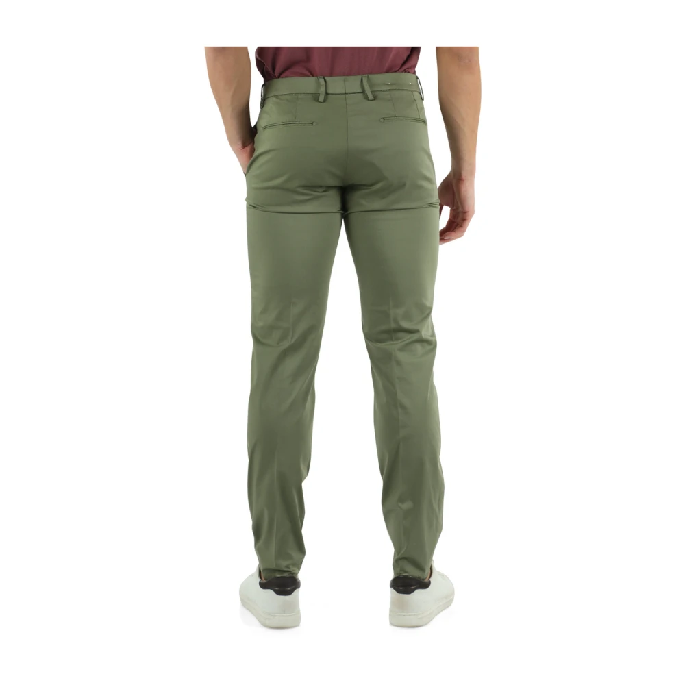 Michael Coal Slim Fit Katoen Stretch Broek Green Heren