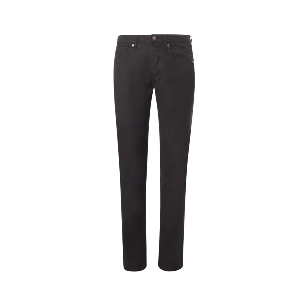 Incotex Men's Black Slim Fit Jeans, W37, 5 Pockets Jeans