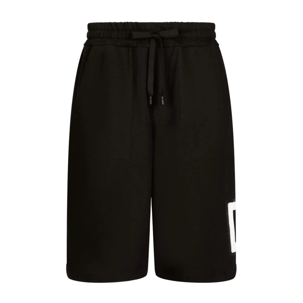 Dolce & Gabbana Zwarte Bermuda Shorts Black Heren