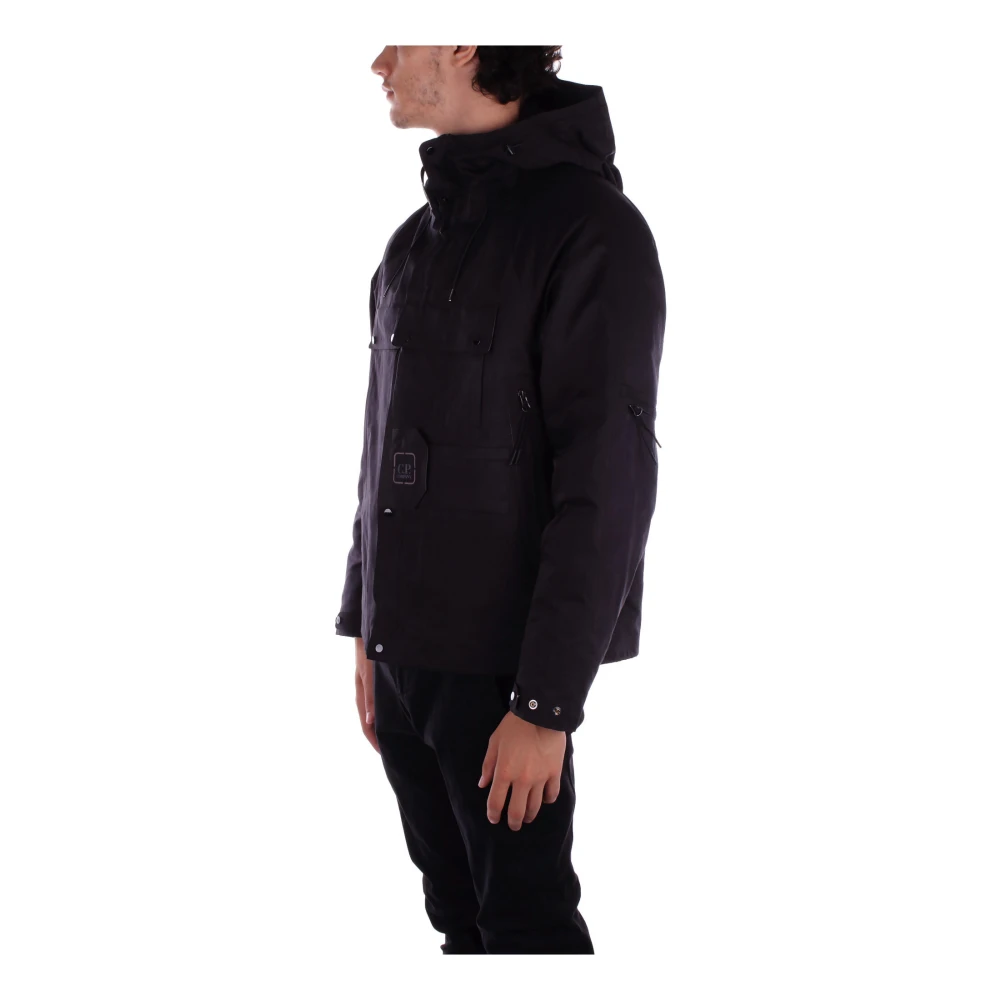C.P. Company Metropolis Zwarte Hoodie Jas Black Heren