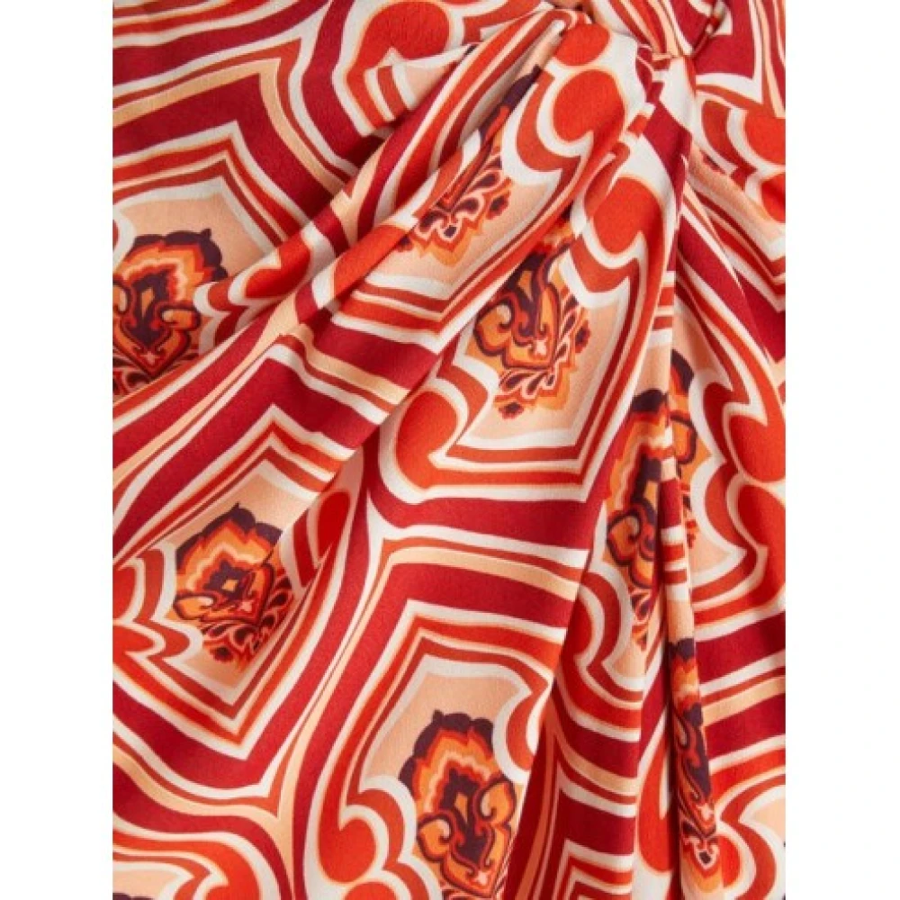 ETRO Grafische Print Pareo Rok Orange Dames