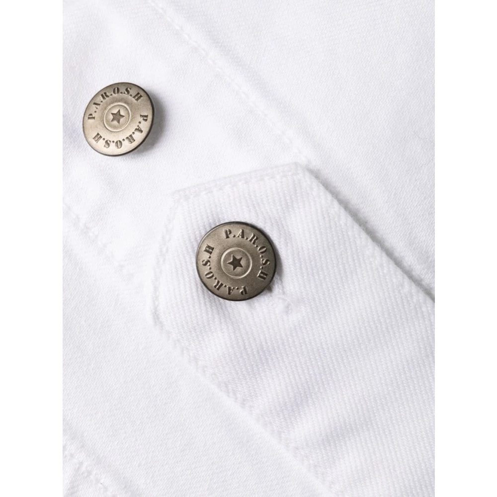 P.a.r.o.s.h. Elegante Witte Katoenen Broek White Dames