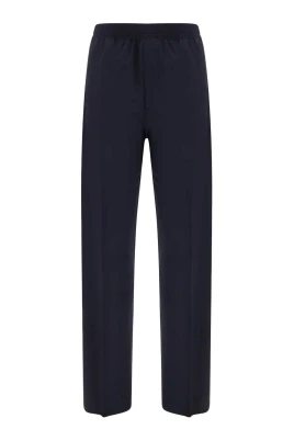Broderade joggingbyxor med elastisk midja
