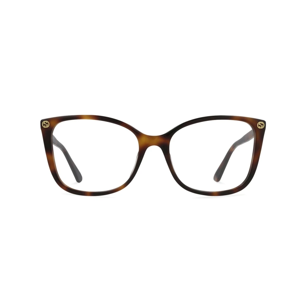Gucci Gg0026O Havana Transparante Bril Brown Unisex