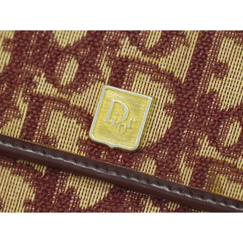 Dior Vintage Pre-owned Canvas wallets Red Dames