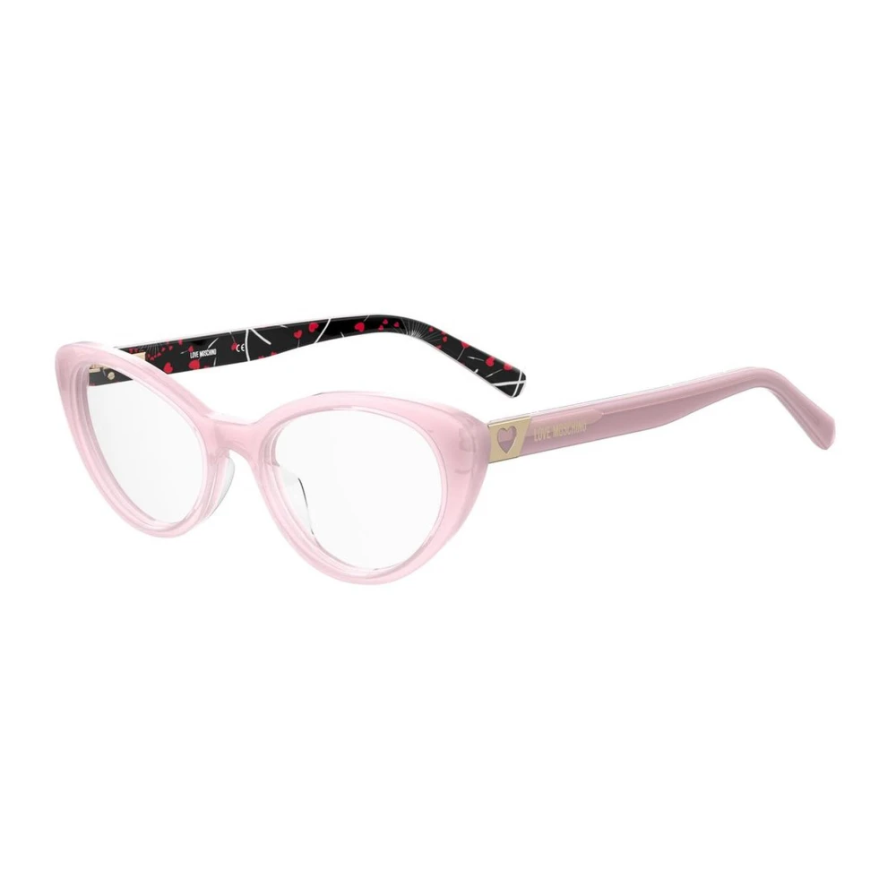 Love Moschino Multicolor Acetaatmontuur Bril Roze Multicolor Dames