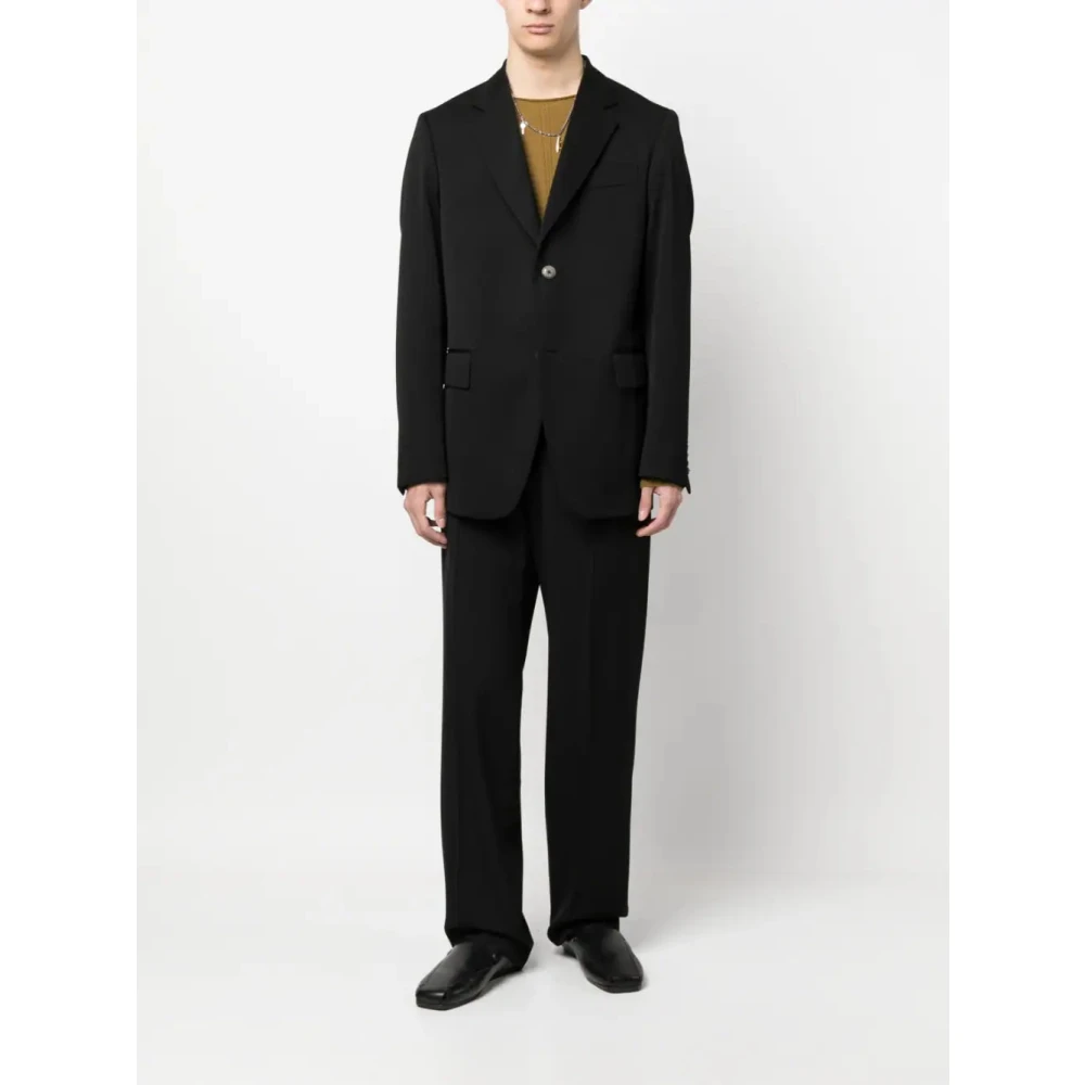 Lanvin Klassieke Zwarte Wollen Blazer Black Heren
