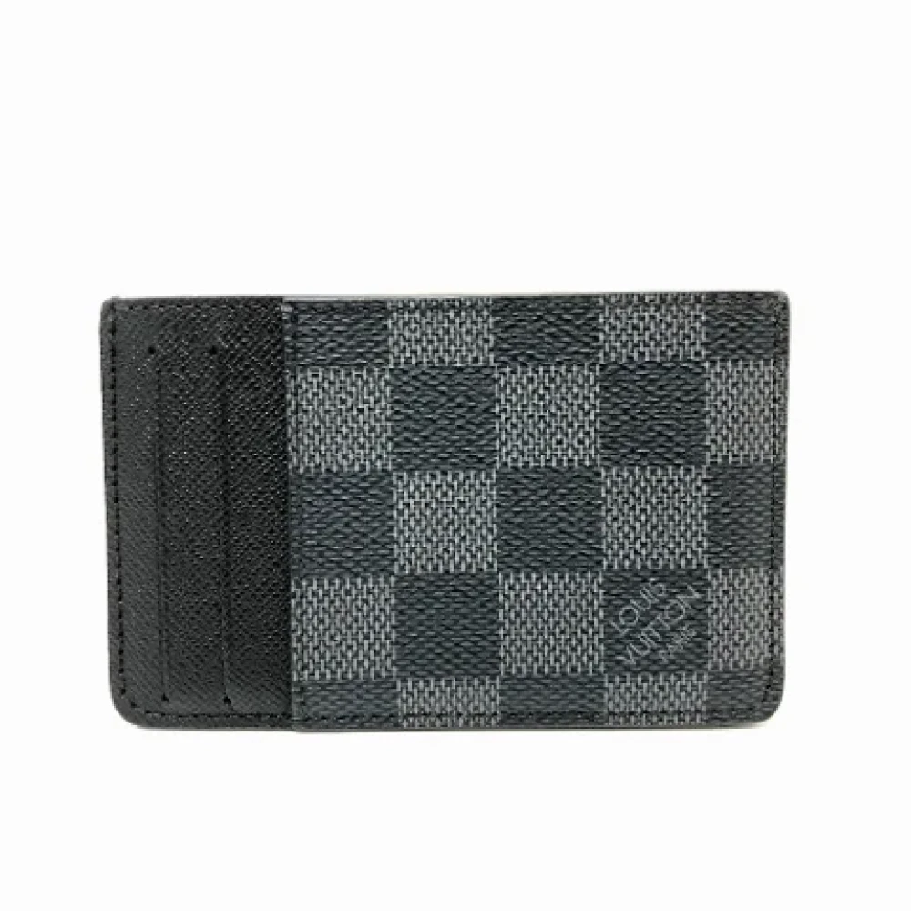 Louis Vuitton Vintage Pre-owned Cotton wallets Black Dames
