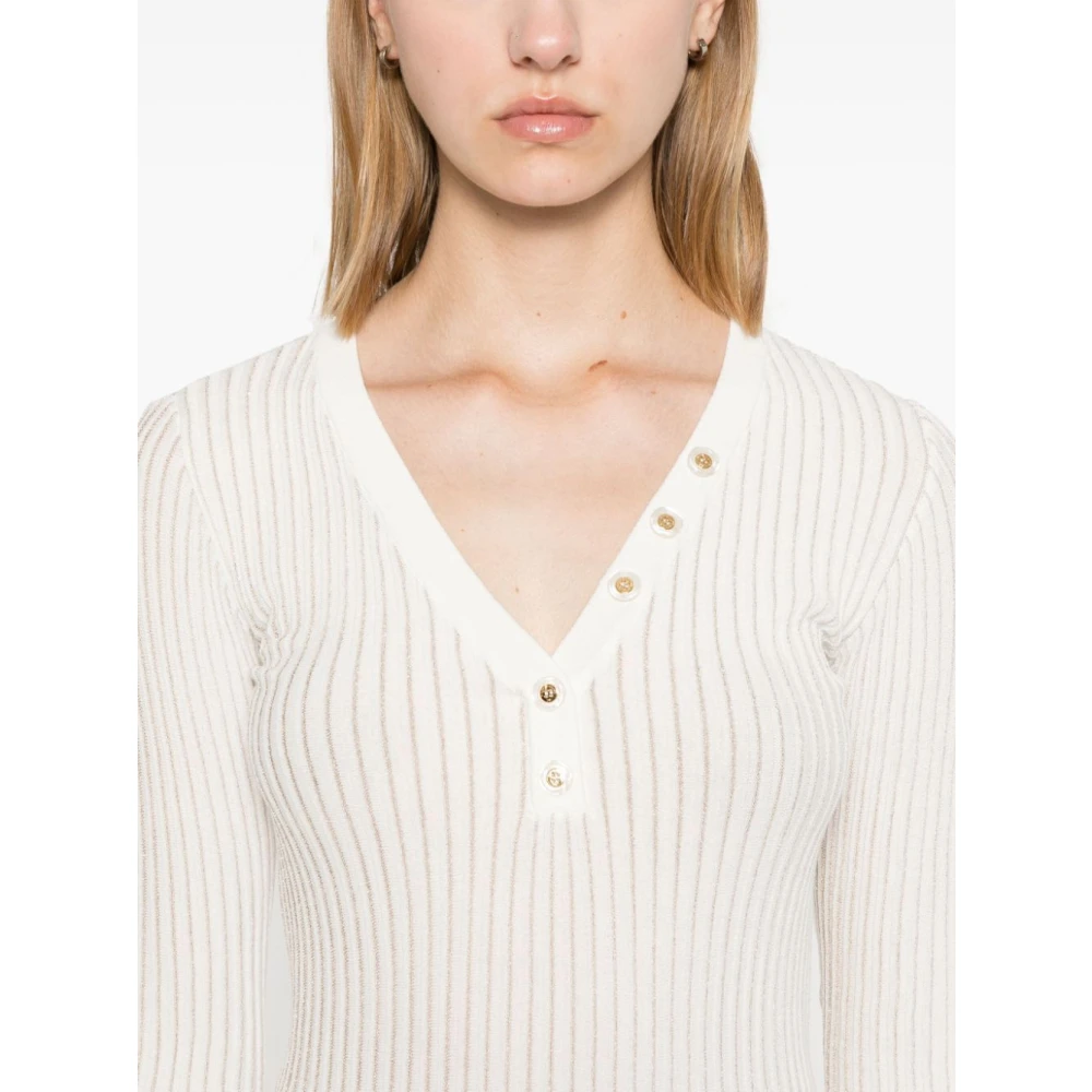 Elisabetta Franchi Gebreide Trui White Dames