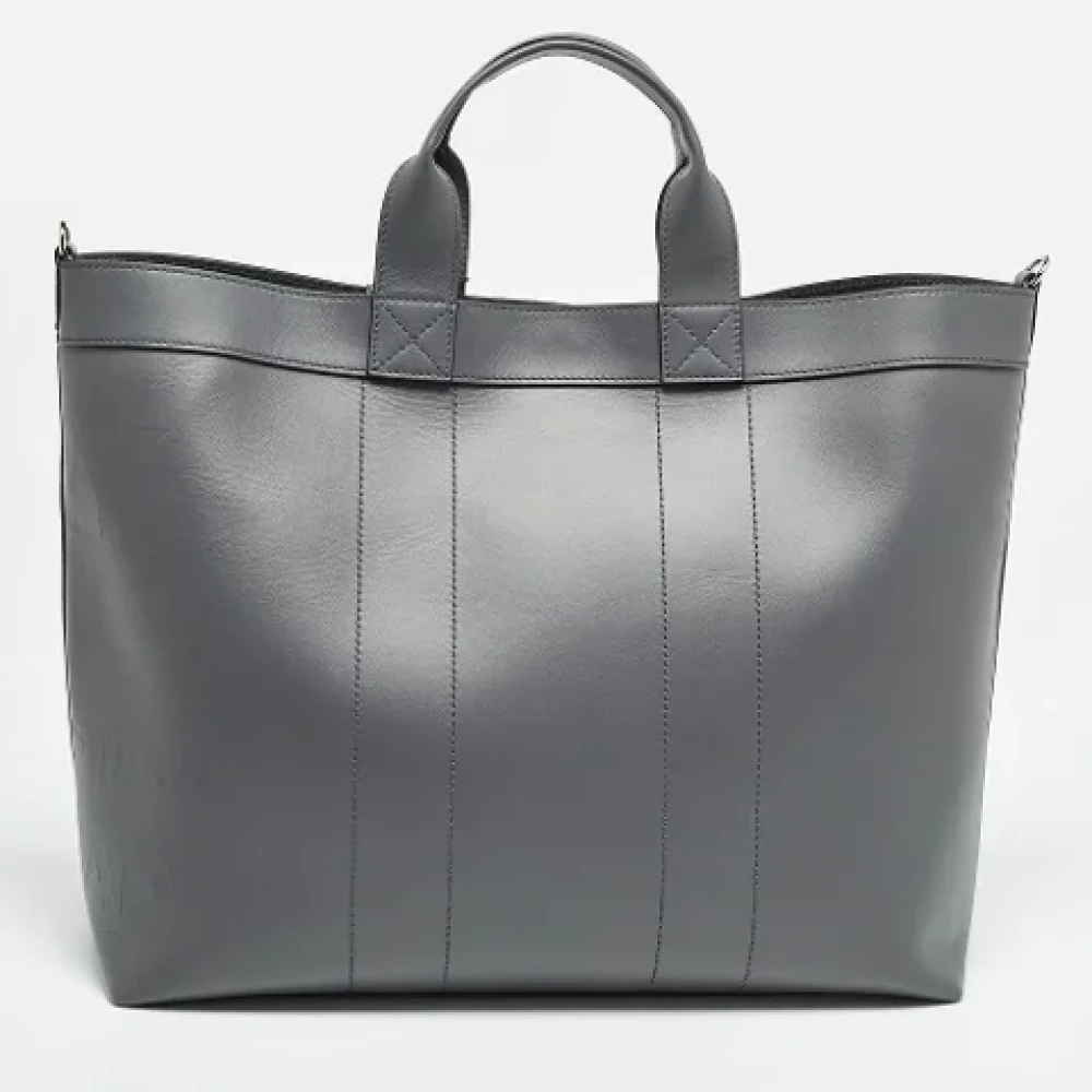 Burberry Vintage Pre-owned Leather totes Gray Dames