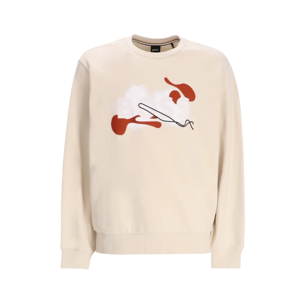 Hugo Men's White Crew Neck Sweatshirt - Sweatshirts - Xl - Sweatshirts & Hoodies