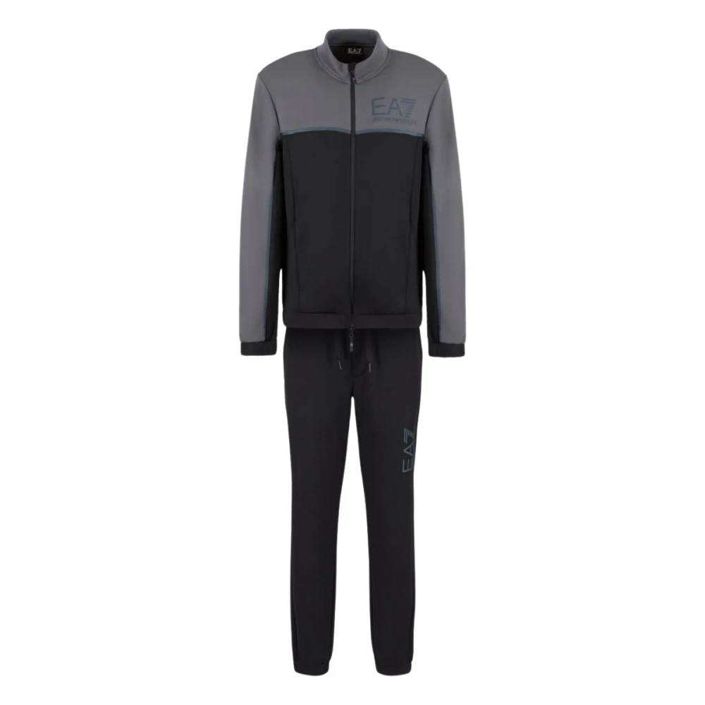 Emporio Armani Ea7 Mannelijk Zwart Fitness Heren, L, Polyester, Training Set