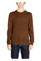 brown-plain-knitwear-long-sleeves-men