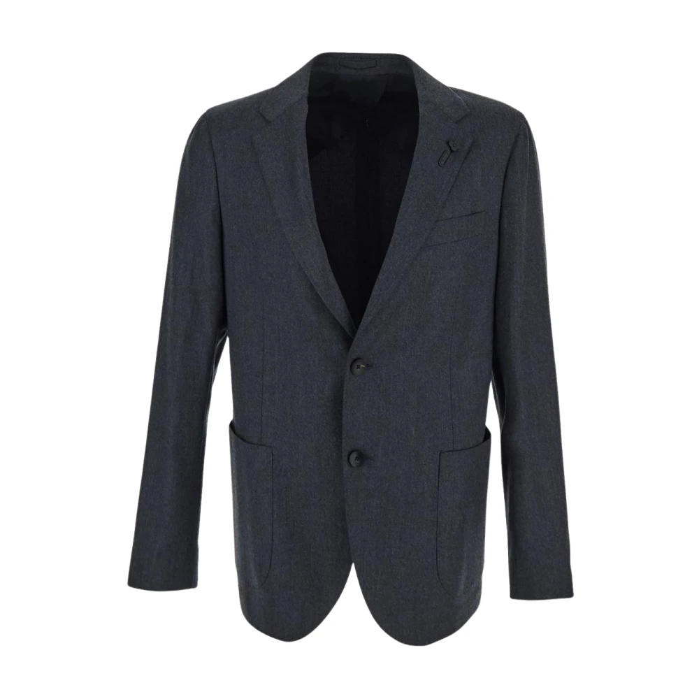 Lardini Wol en Kasjmier Klassieke Jas Gray Heren