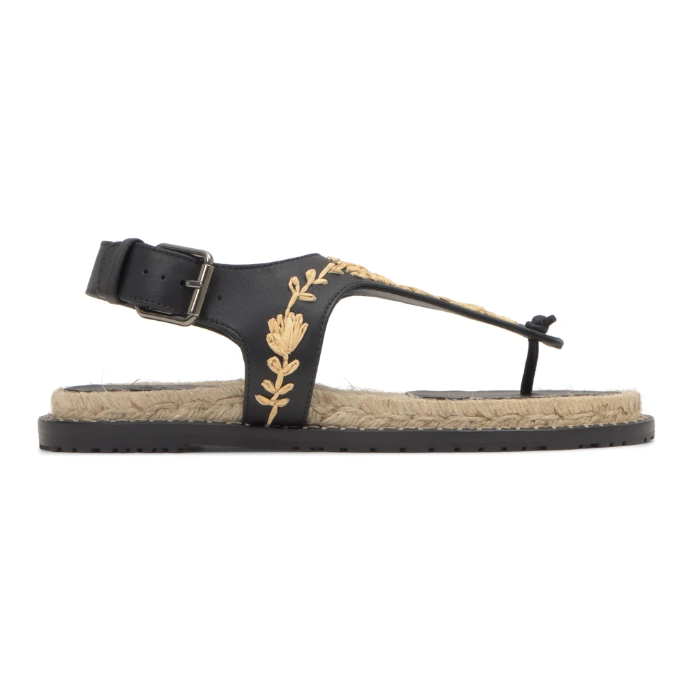 Castañer Black Flat Sandals, Female, 7 Uk, Pedra Toe Sandal