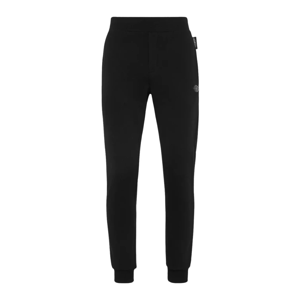Plein Sport Zwarte Sweatpants Scratch Stijlvolle Trainingsoutfit Black Heren