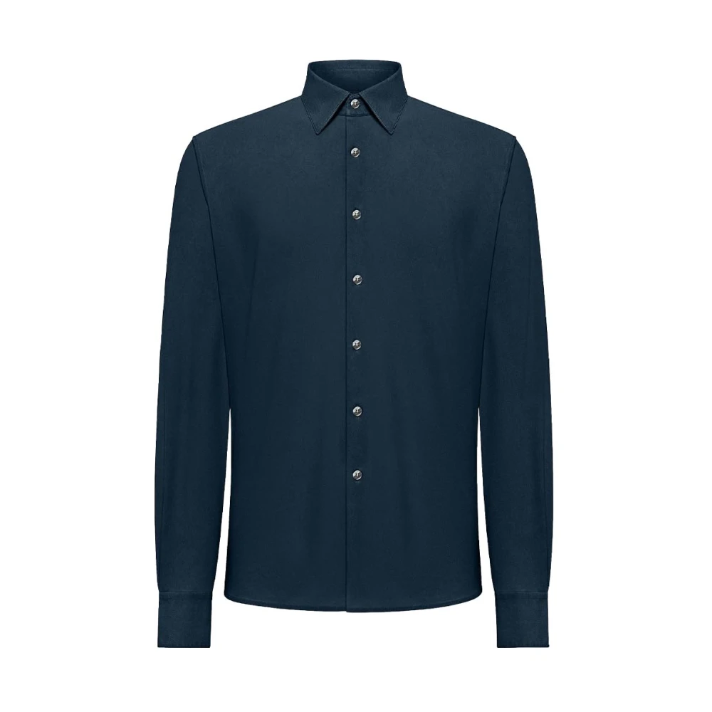 Rrd Men's Blue Honeycomb Jersey Shirt - Casual Shirts - M - Shirts
