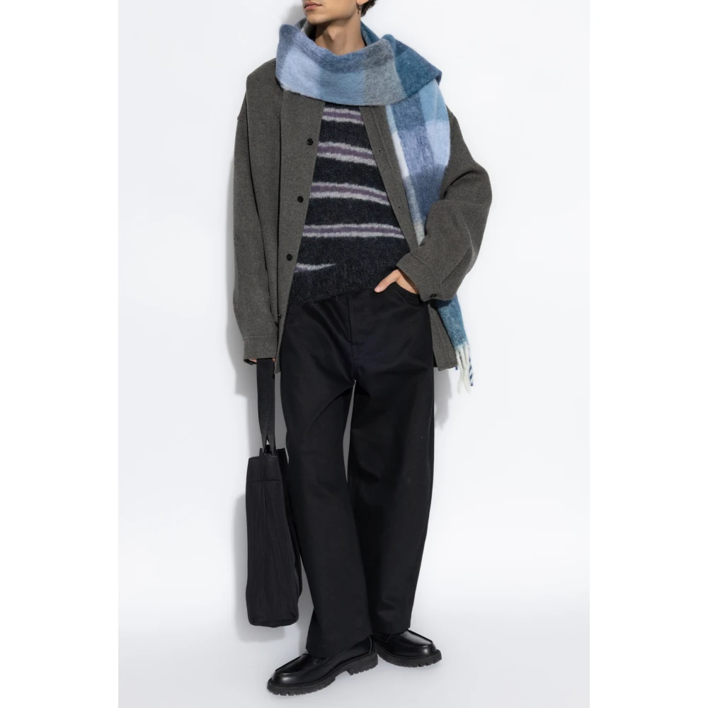 Acne Studios Trui met wollen afwerking Black Heren
