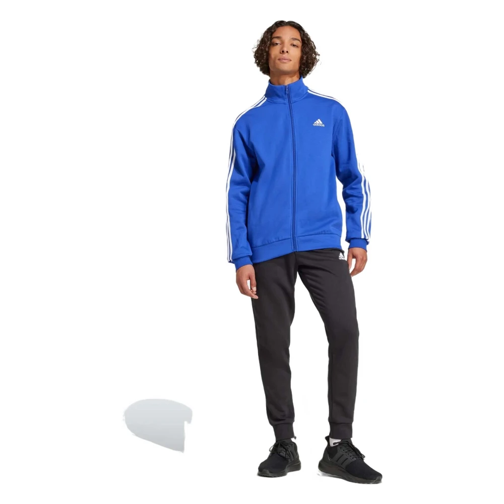 Adidas Basic Fleece 3 strepen Tracksuit Blue Heren