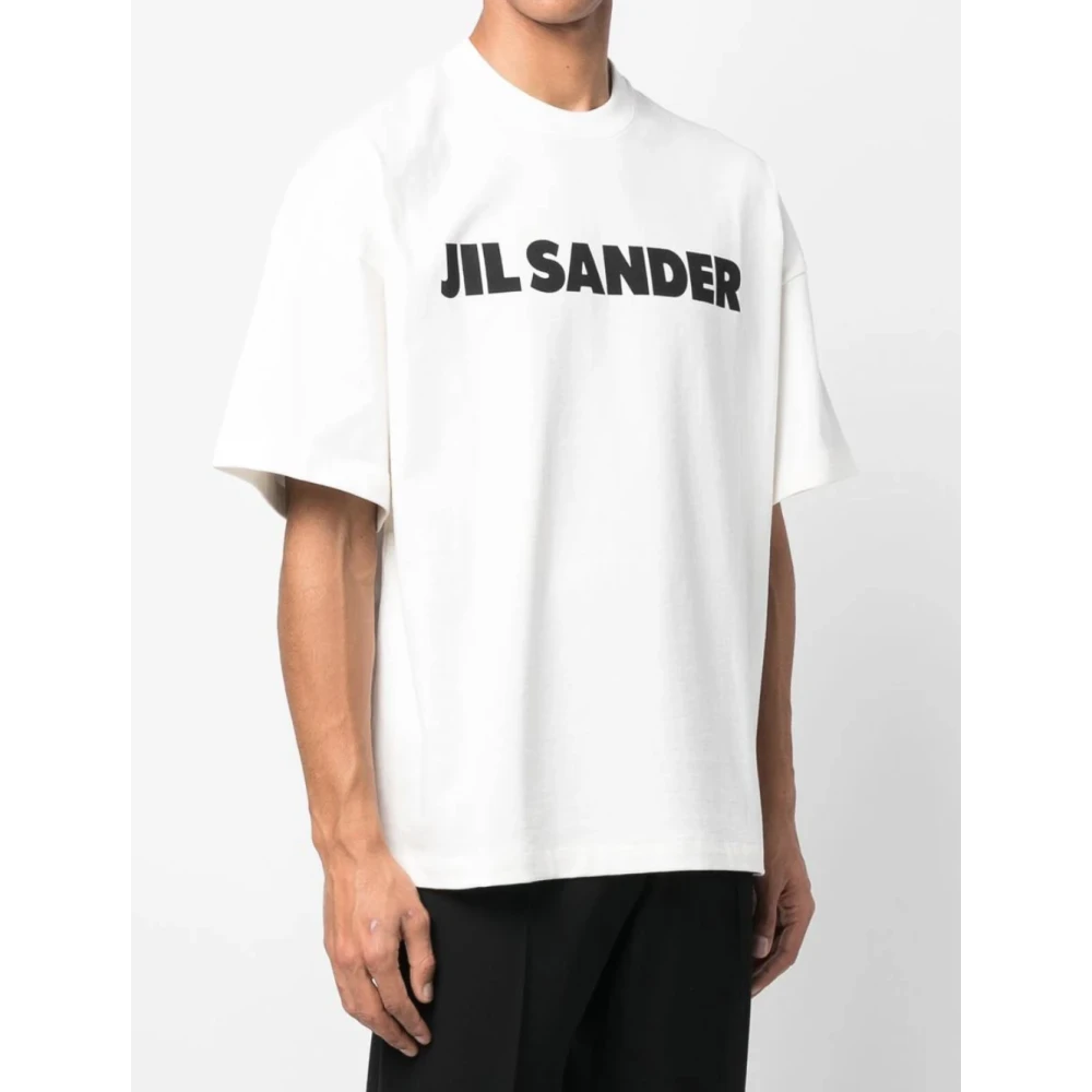 Jil Sander Porcelain Logo T-shirt White Heren