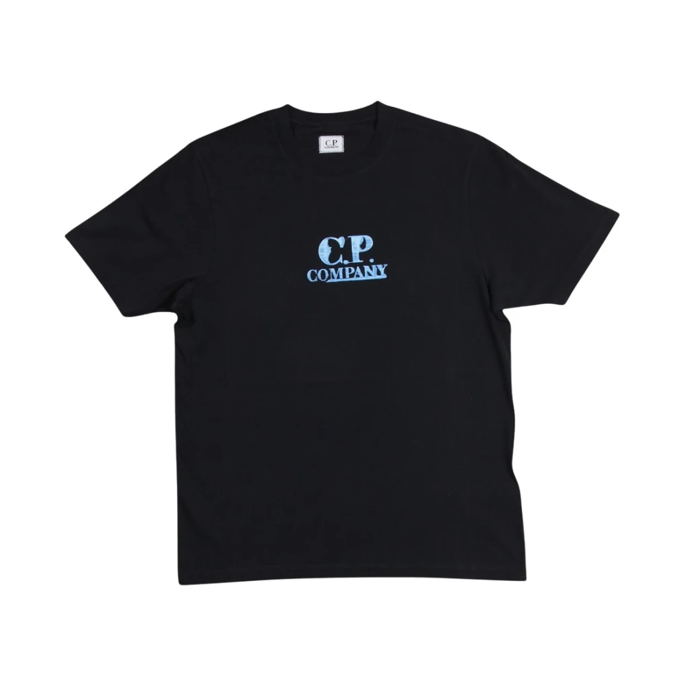 C.P. Company Minimalistische Navy Blue T-Shirt Brush Blue Heren