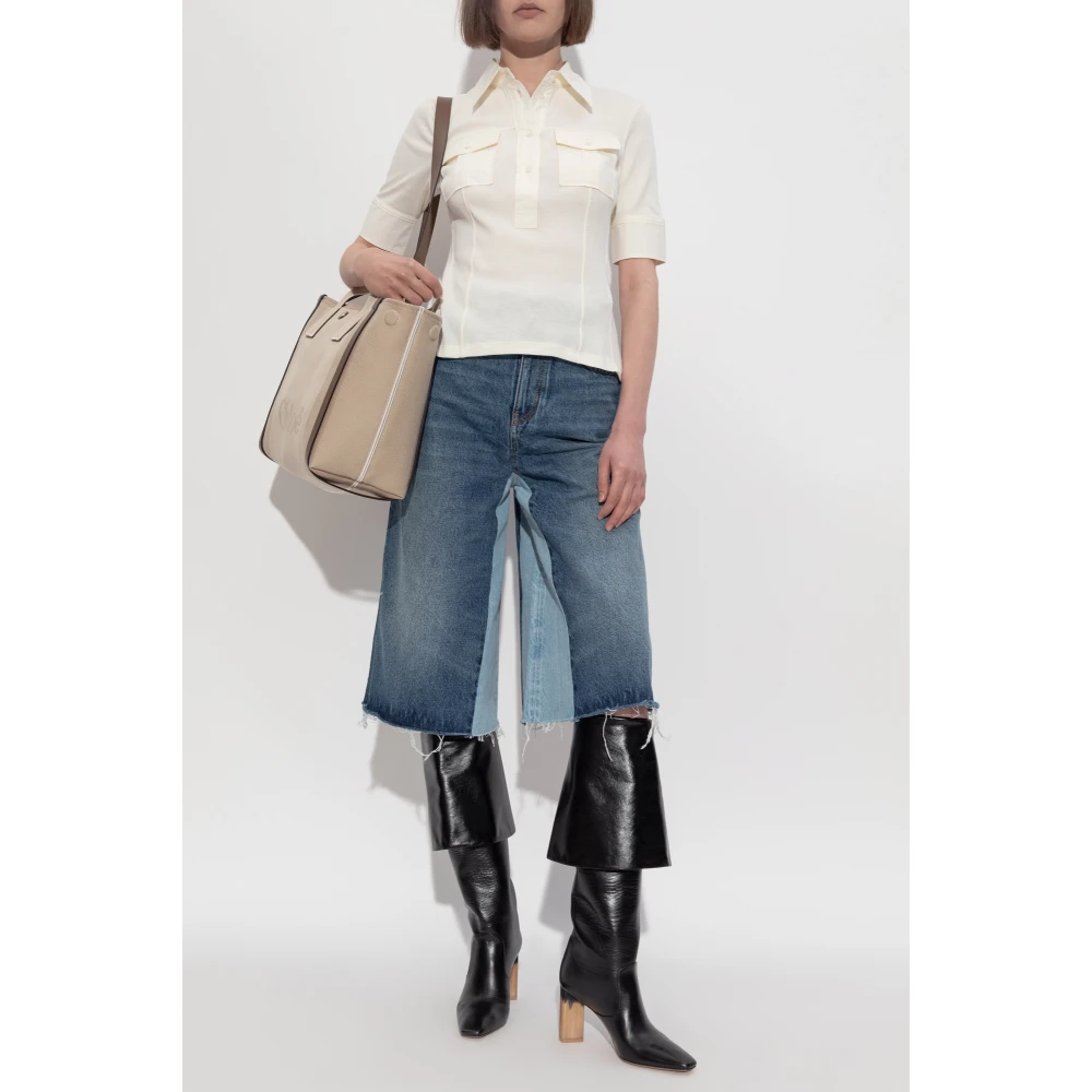 Chloé Katoenen poloshirt met zakken Beige Dames