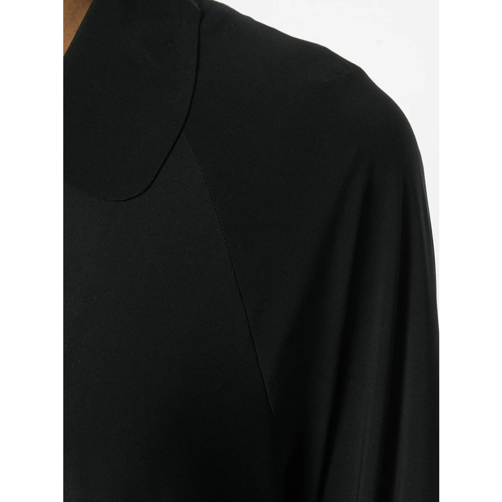 Norma Kamali Gekraagde Lange Cardigan in Zwart Black Dames